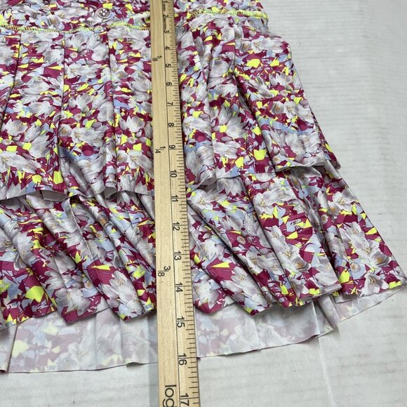 Jofit Apparel Skort Womens XXL Purple Floral Tiered Mini Tennis Athletic‎ UPF 50 - Picture 5 of 9